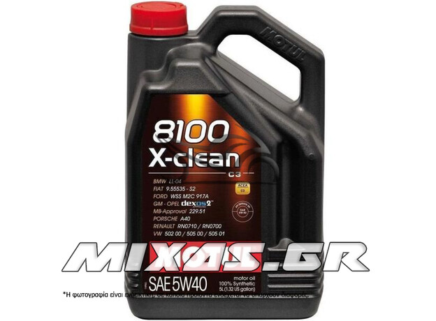 ΛΑΔΙ MOTUL 8100 X-CLEAN 5W-40 4L