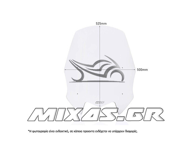 ΠΑΡΜΠΡΙΖ/ΖΕΛΑΤΙΝΑ WRS YAMAHA T-MAX 530 (17-19)/T-MAX 560 (19-21) 52,5x50cm CLEAR